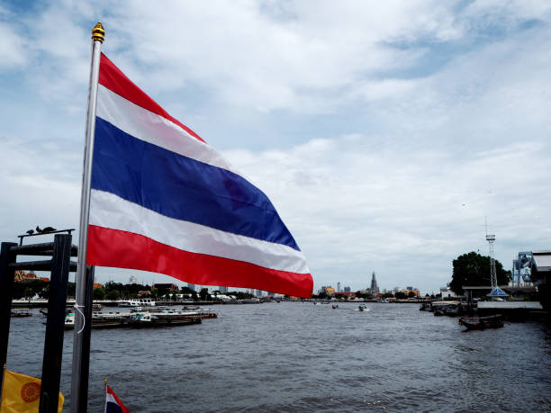 istock Thailand flag was swaying as the wind 644956244