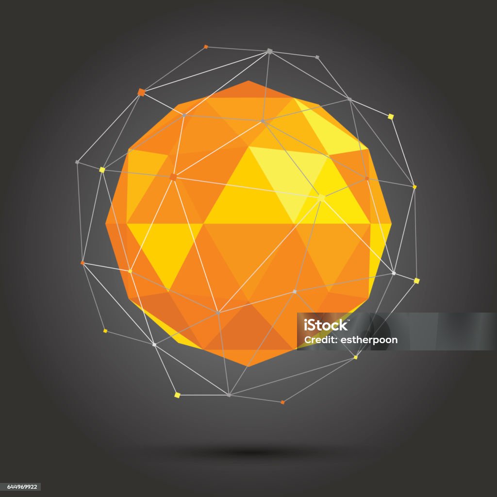 Low Poly Abstract Sphere Vector Stock Illustration - Download Image Now ...