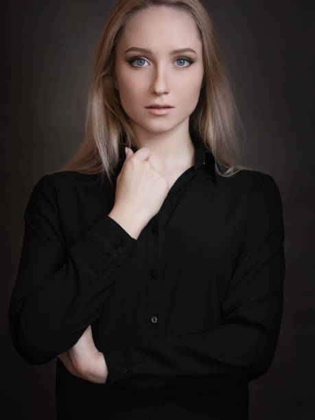 istock Young woman with blue eyes. 644987738