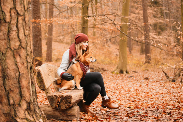 istock Young woman with her dog 644990292