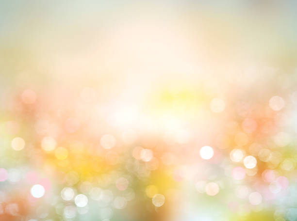 Spring summer natural blurred background illustration. Summer spring pastel blurred background. Easter soft colors bokeh.Abstract fairy meadow illustration.Yellow orange nature wallpaper. easter background stock illustrations