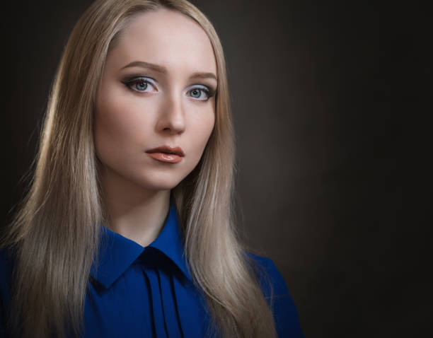 istock Young woman with blue eyes. 644991274