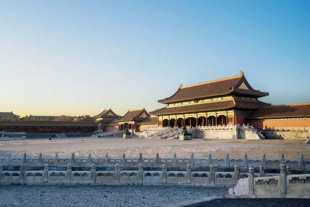 istock Courtyard of palace in Forbidden City 644993930