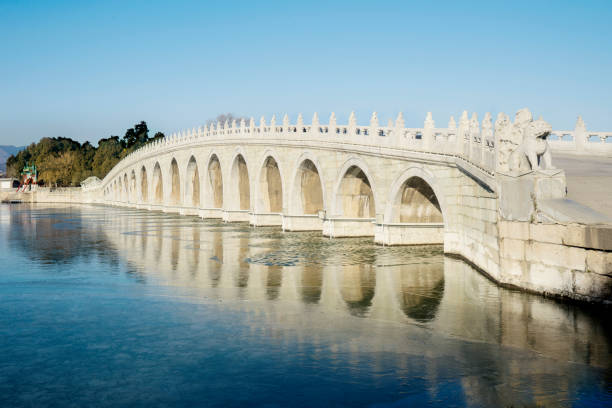 istock Seventeen hole bridge at Summer Palace 645002428