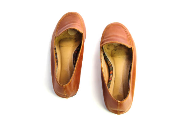 istock leather flat shoes isolated on white background 645009124