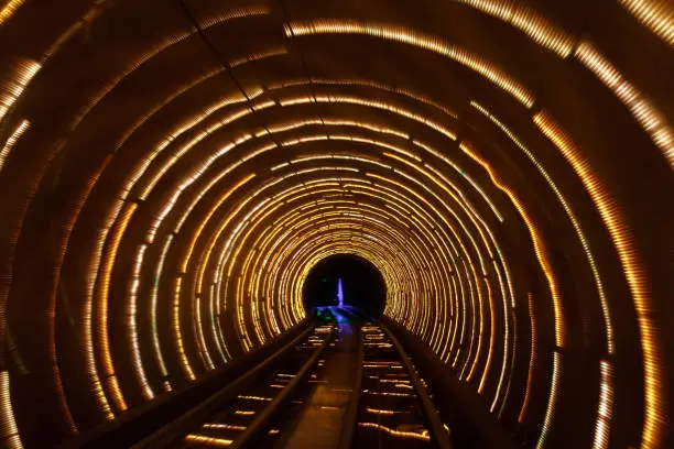 The Light at the End of the track in tunnel
