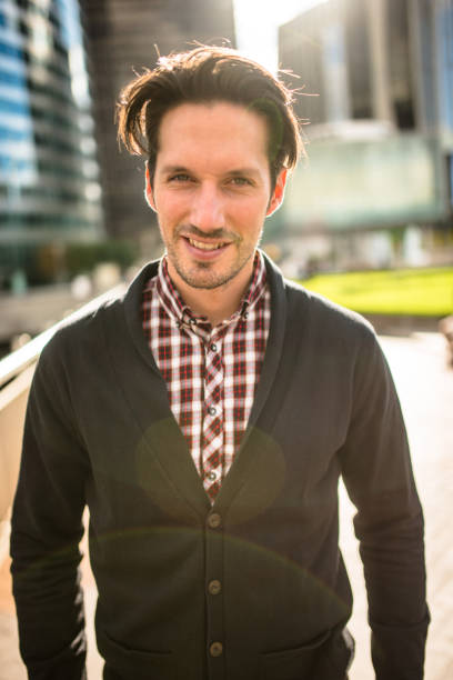 istock casual businessman in paris standing at the backlight 645016192