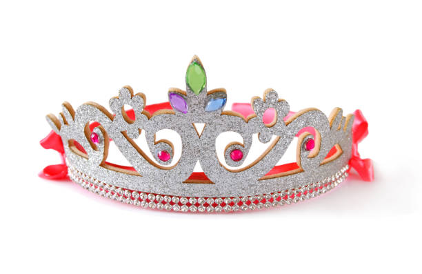 istock Girl's costume crown, isolated on white 645019372