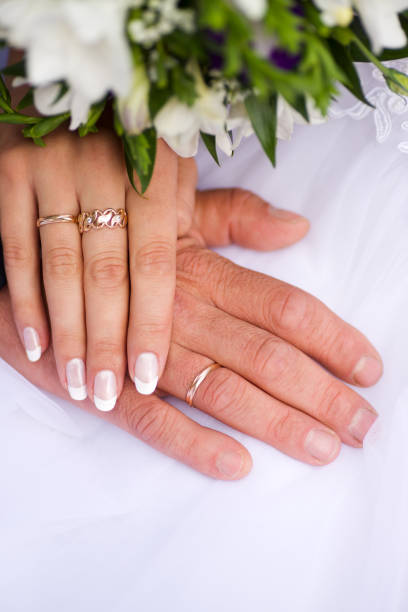 istock hands of new married 645032646