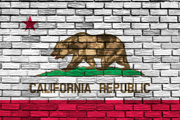 istock US flag of California 645037344