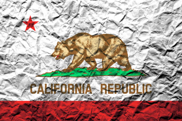 istock US flag of California 645045190