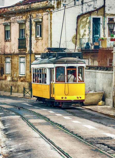 istock Old tram of Lisbon 645050998