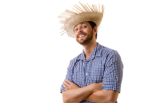 istock Brazilian man on Junina Party costume 645051734