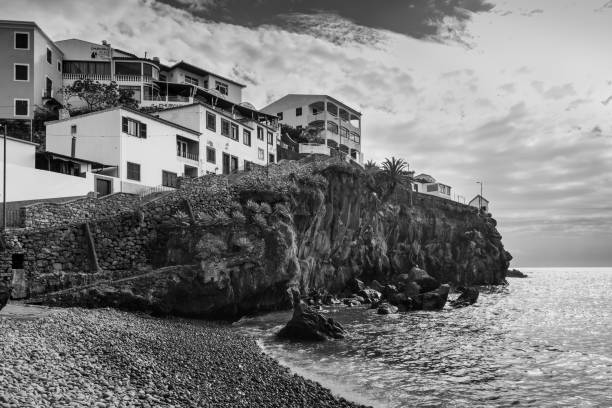 camara de lobos, madeira, portugal - winston churchill stock-fotos und bilder