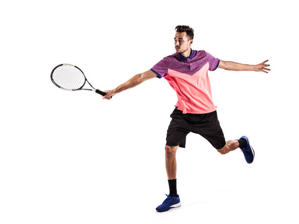 istock Young man  playing tennis 645075776
