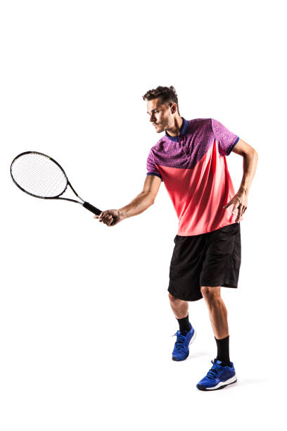 istock Young man  playing tennis 645085314
