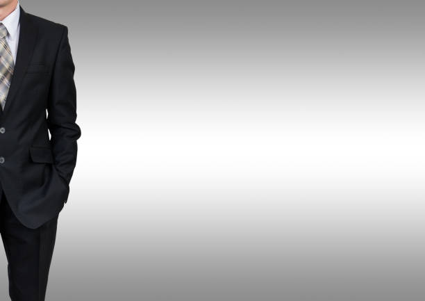 istock man in suit on a gradient background. Business concept 645089262