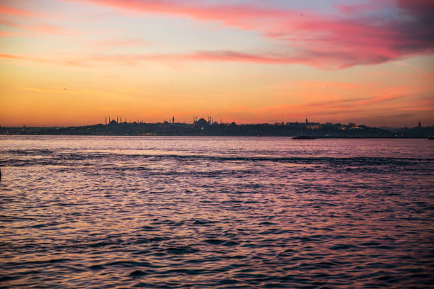 istock Istanbul at dusk from Asia 645096332