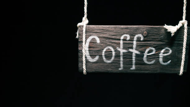 istock Wood sign for coffee shop 645099018