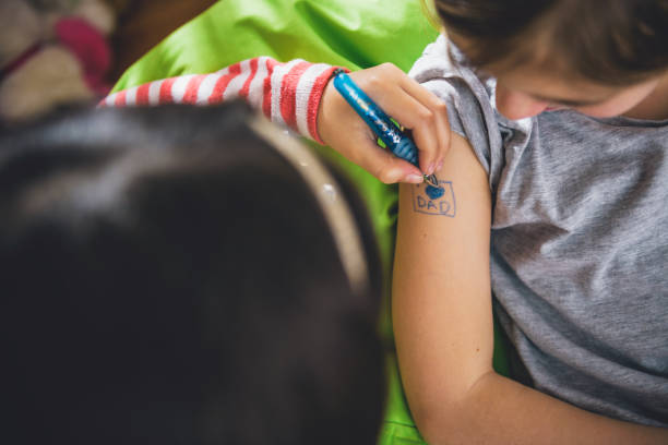 istock Girl writing on arm 645099192