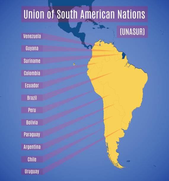 Schematic Map Of Union Of South American Nations .