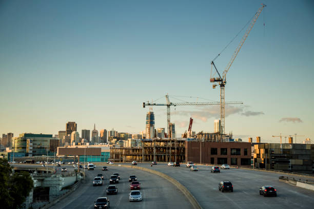 istock Downtown San Francisco Cranes and Highway 645129472