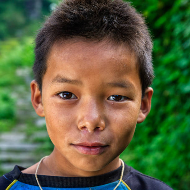 istock Happy Nepalese boy near Annapurna Range 645150742
