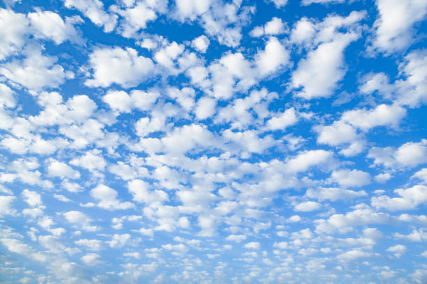 cirrocumulus wolken wolkengebilde - cirrocumulus stock-fotos und bilder