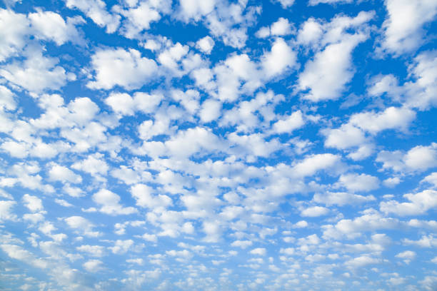 Cirrocumulus clouds cloudscape stock photo