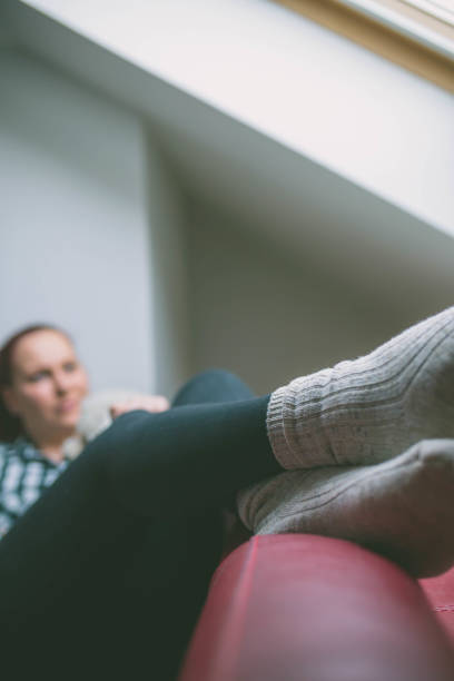 istock Young woman with her dog in a bed. 645176048