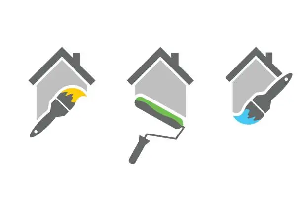 Vector illustration of House painting concept