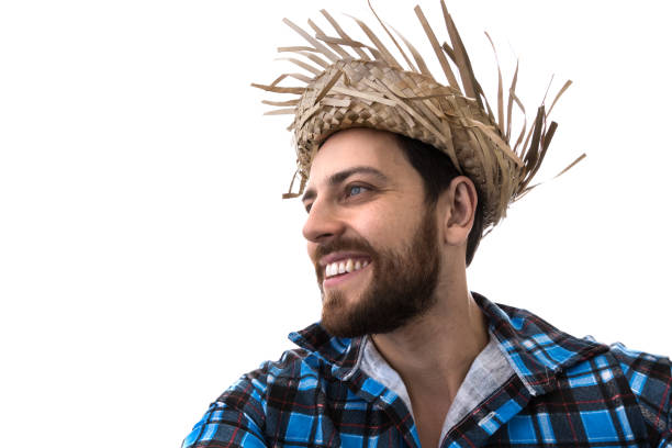istock Brazilian man on Junina Party costume 645182872