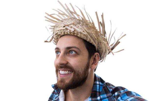 istock Brazilian man on Junina Party costume 645183116