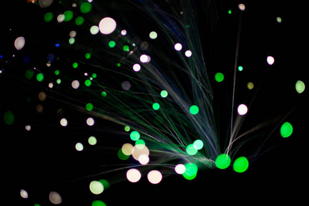 istock Colorful bokeh circle light celebrate at night, defocus light green. 645186348