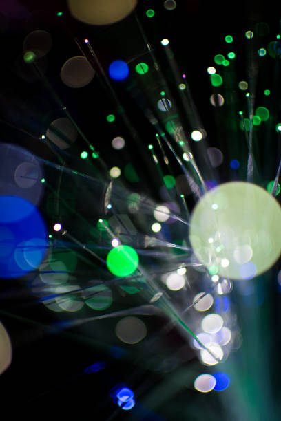 istock Circle colorful bokeh light celebrate at night, defocus light abstract. 645186776