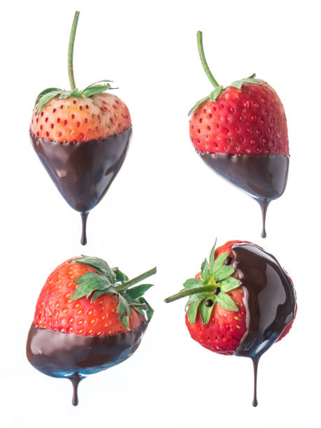 istock strawberry with chocolate dipping isolated on white 645203446
