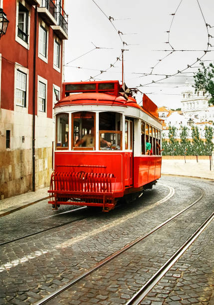 istock Colorful Old tram of Lisbon 645204408