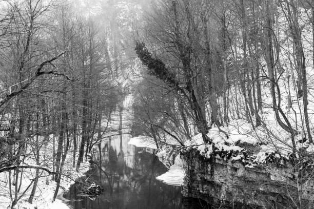 istock Winter at Nera natural park , at paralela 45 645215052