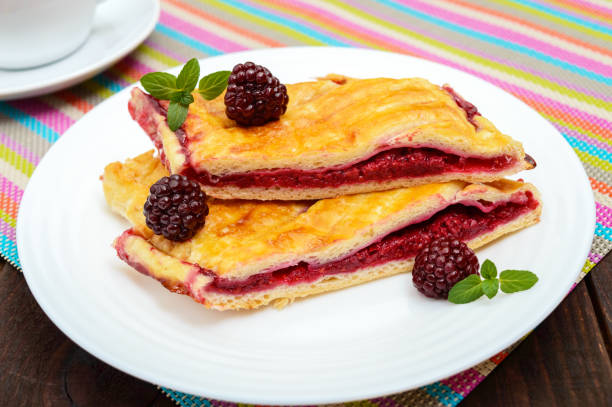 istock Pieces of sweet berry pie 645224100