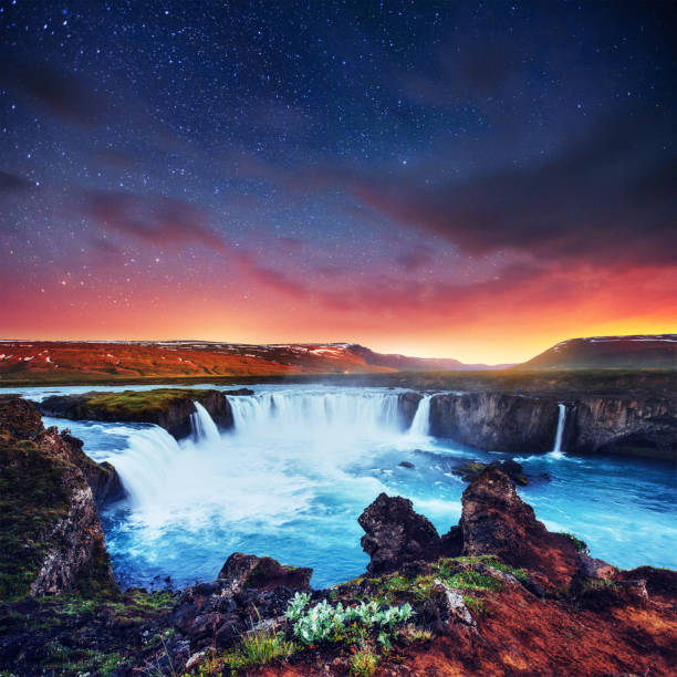 istock Hodafoss very beautiful Icelandic waterfall 645230040