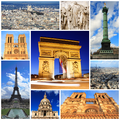 Impressions of Paris, Collage of Travel Images