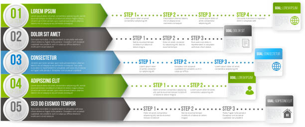 Timeline Infographic Template vector art illustration