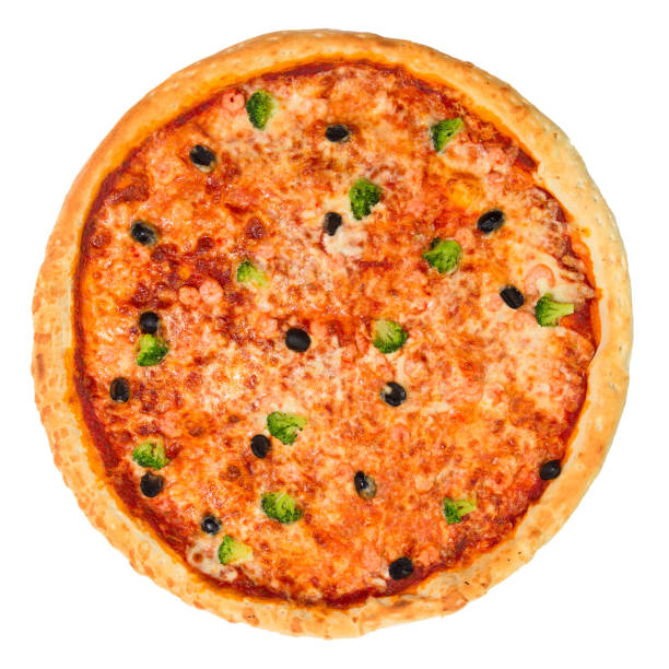 istock Delicious italian pizza with seafood 645240506