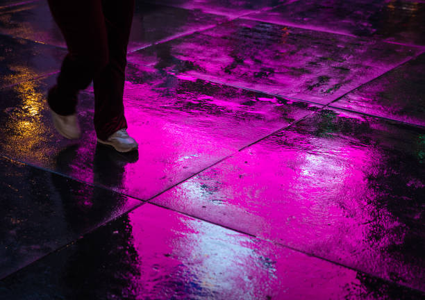 istock NYC streets after rain with reflections on wet asphalt 645243856