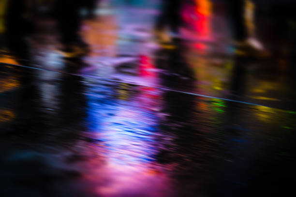 istock NYC streets after rain with reflections on wet asphalt 645246478