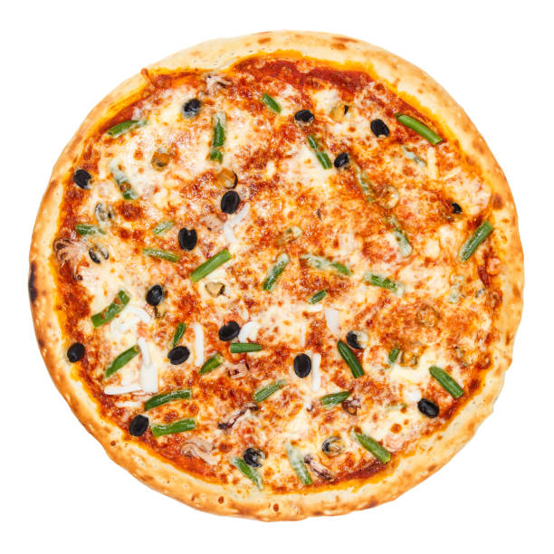 istock Delicious classic italian Seafood Pizza 645251674