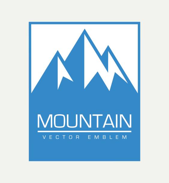 ilustraciones, imágenes clip art, dibujos animados e iconos de stock de montaña del vector y el logotipo de aventuras al aire libre. turismo, ir de excursión y acampar al aire libre etiqueta. - mountain mountain peak mountain climbing switzerland