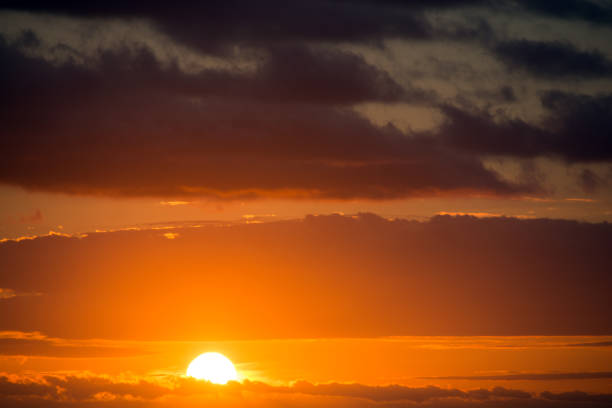 istock Beautiful tropical orange sunset with copy space 645275856