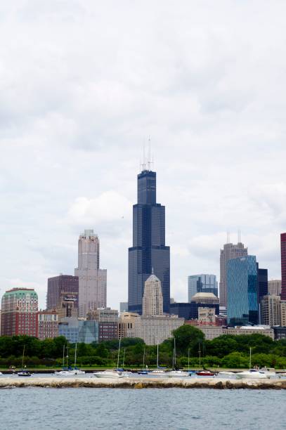 istock Chicago Skyline from Lake Michigan 645283090