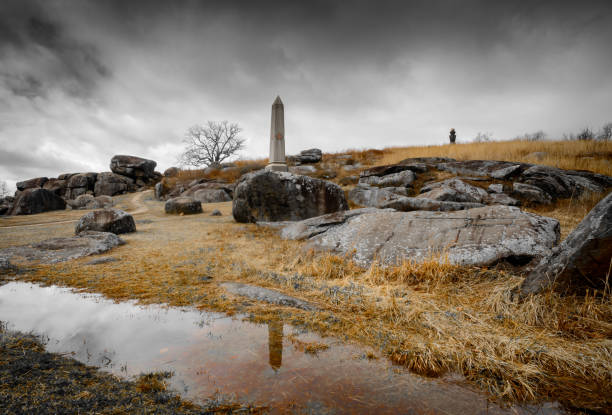 campo di battaglia di gettysburg - gettysburg national military park foto e immagini stock